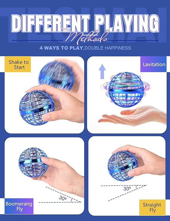 Flying Spinner Fidget Toys Flying Ball Toy Controllable Magic Ball Boomerang Flyorb Magic Drone Orb Fly Nova Child Gift Kids Toy (random color)