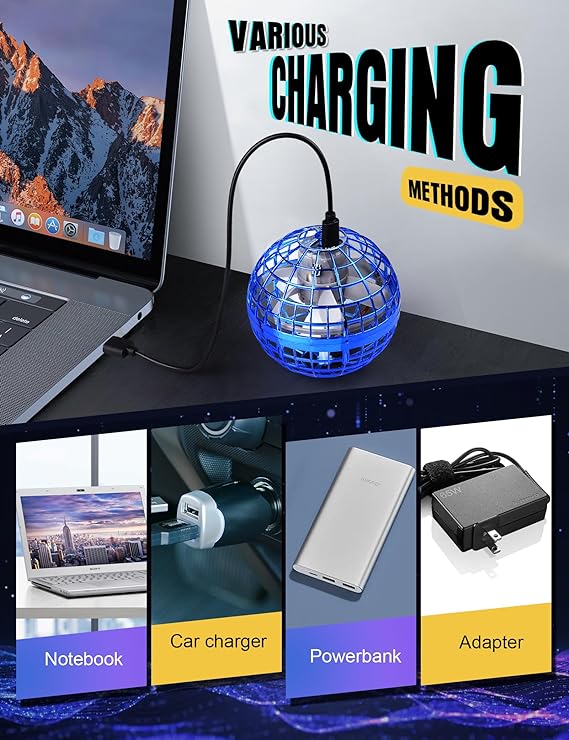 Flying Spinner Fidget Toys Flying Ball Toy Controllable Magic Ball Boomerang Flyorb Magic Drone Orb Fly Nova Child Gift Kids Toy (random color)