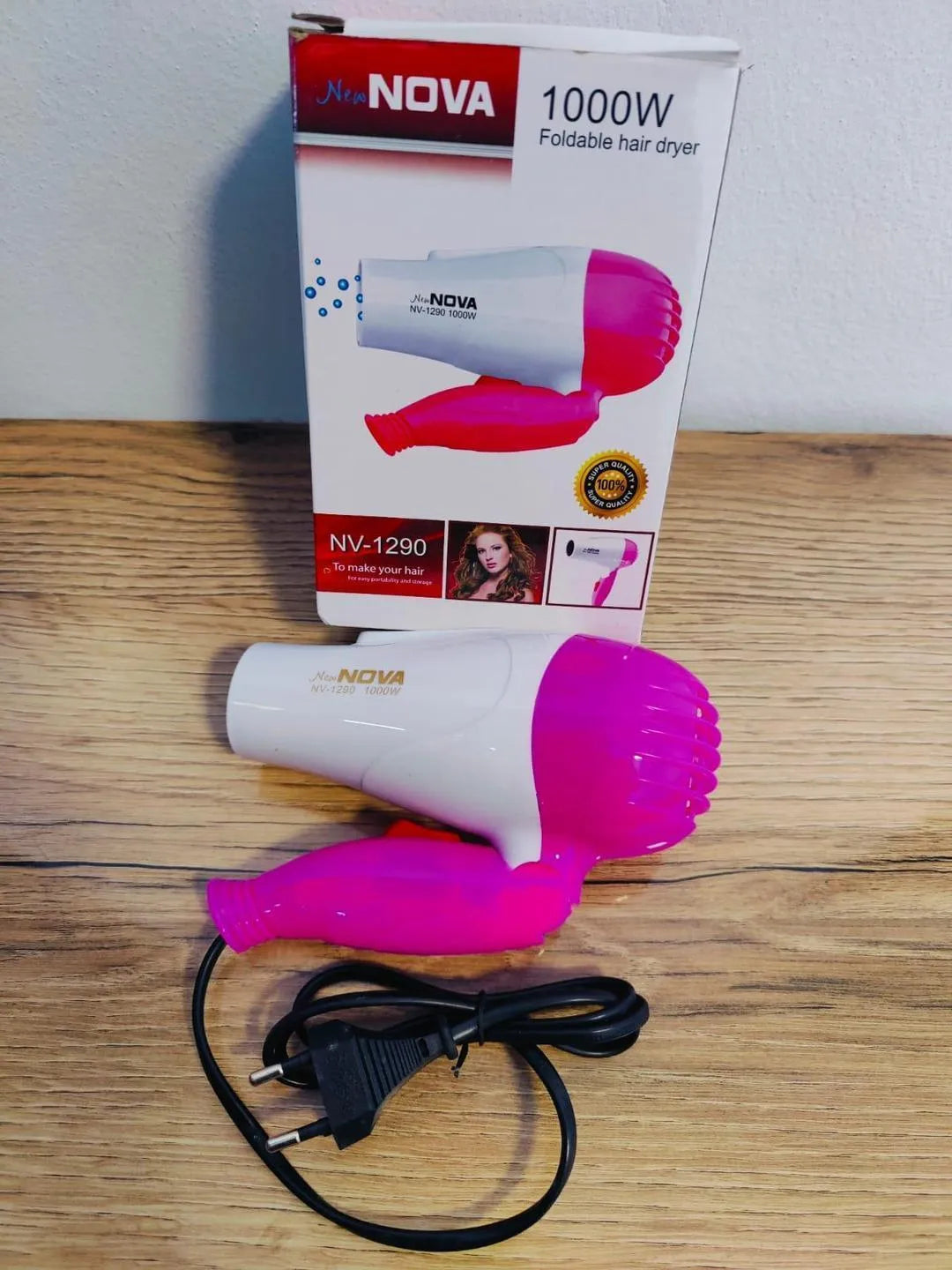 Nova Hair Dryer NV 1290 Providing Durable Quality Comfortable Use Reliable Performance Smooth Handling (Random Color)