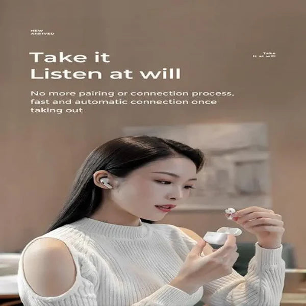 T03S PRO JOYROOM TWS Active Noise Cancelling ANC Earbuds With Premium Case - White Earbuds Joyroom