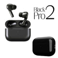 Black Pro 2 TWS Wireless Earbuds – Bluetooth 5.1, Touch Control, Noise Cancelling, with Charging Case | Airpods