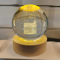 Crystal Ball 3D Khana Kaba Shape Night Lamp – Islamic Table Light For Prayer Rooms, Home Decor, And Gifting